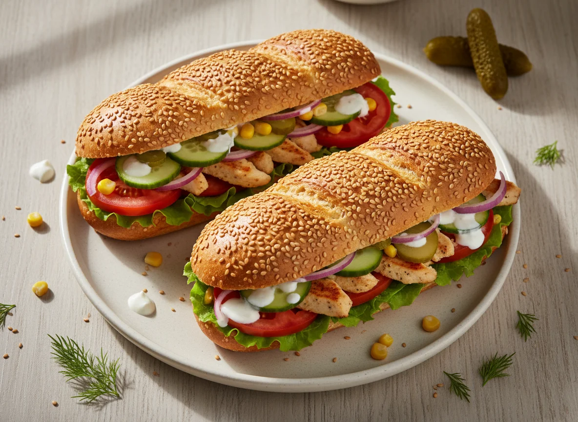 Sesam-Sub-Sandwiches photo