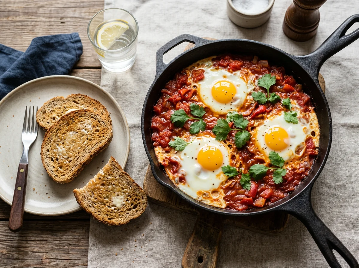 Shakshuka mit Toast photo