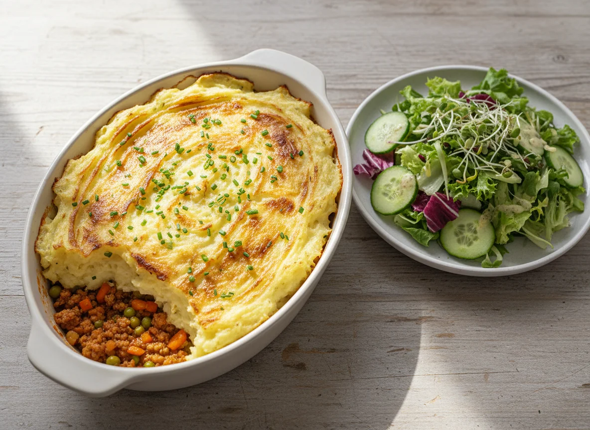 Shepherd's Pie mit Beilagensalat photo