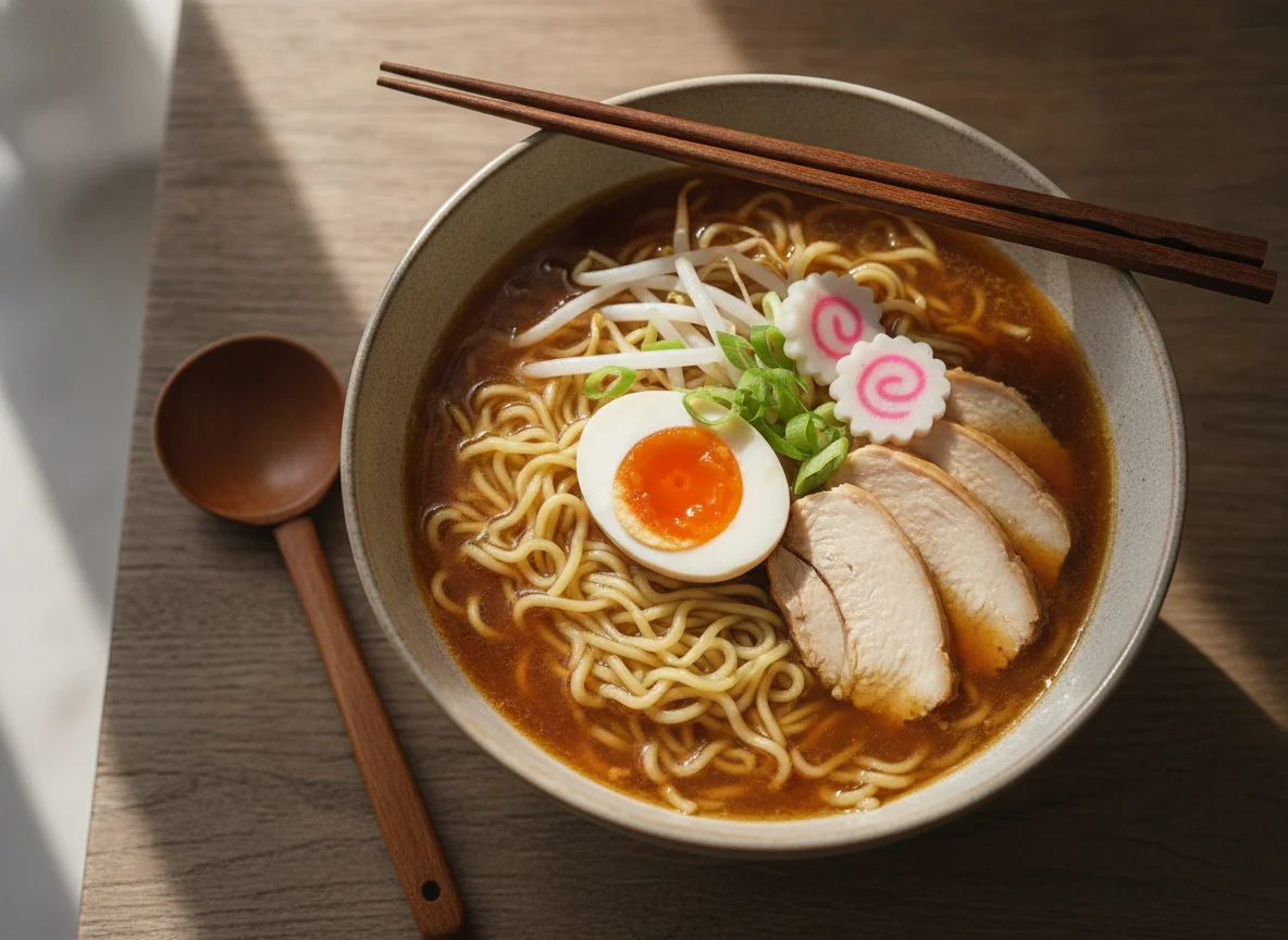 Shoyu Ramen mit Hähnchen photo