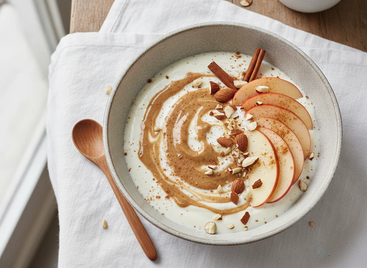 Skyr mit Apfel und Zimt photo