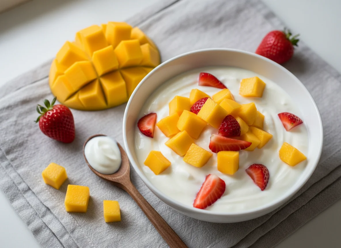 Skyr mit Früchten photo