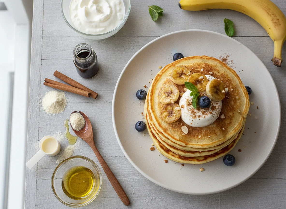 Skyr-Bananen-Pancakes photo