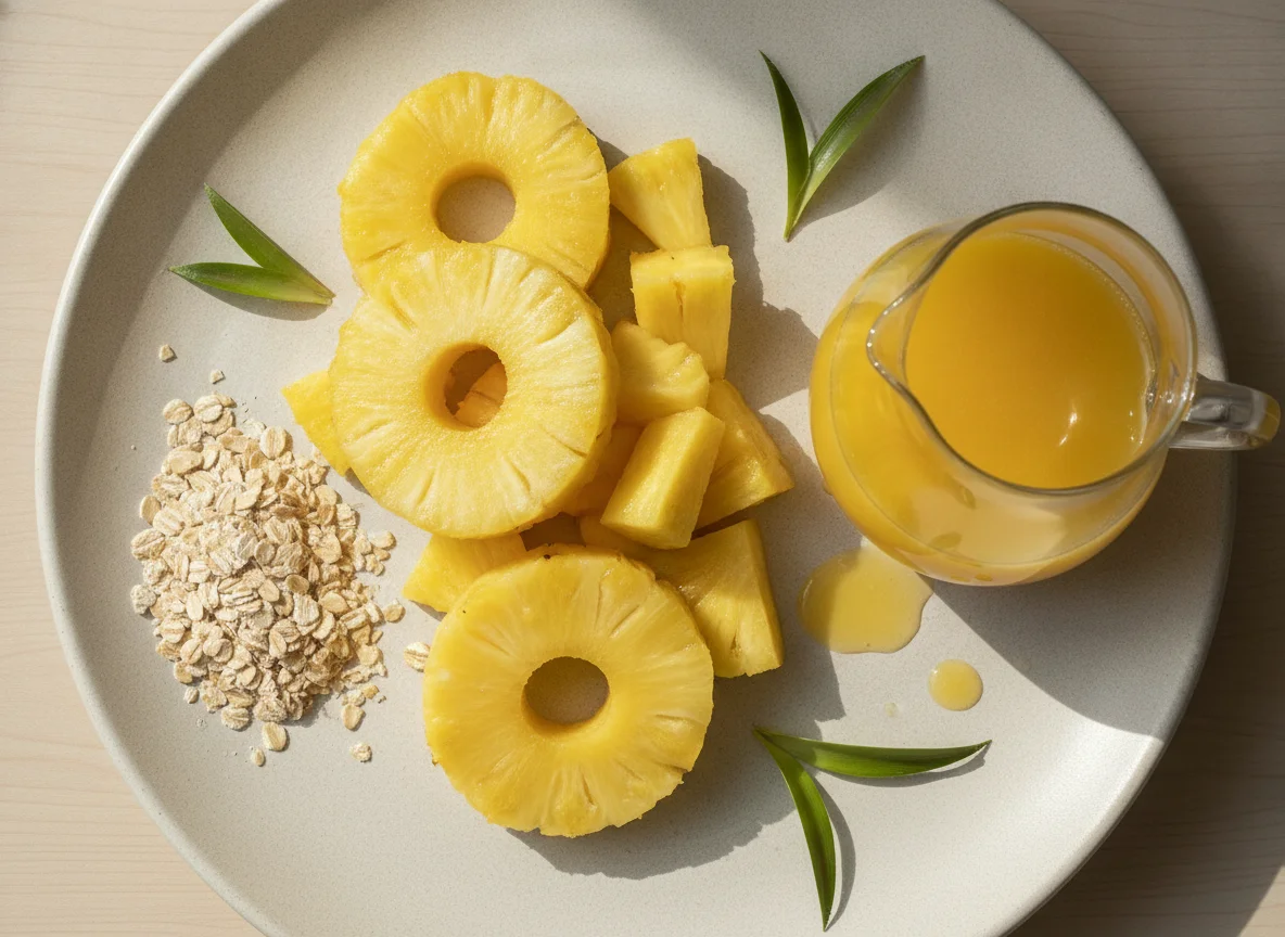 Smoothie-Zutaten mit Ananas photo