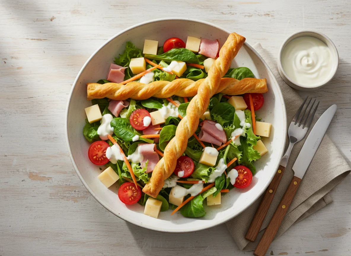 Snack Salat Käse-Schinken photo