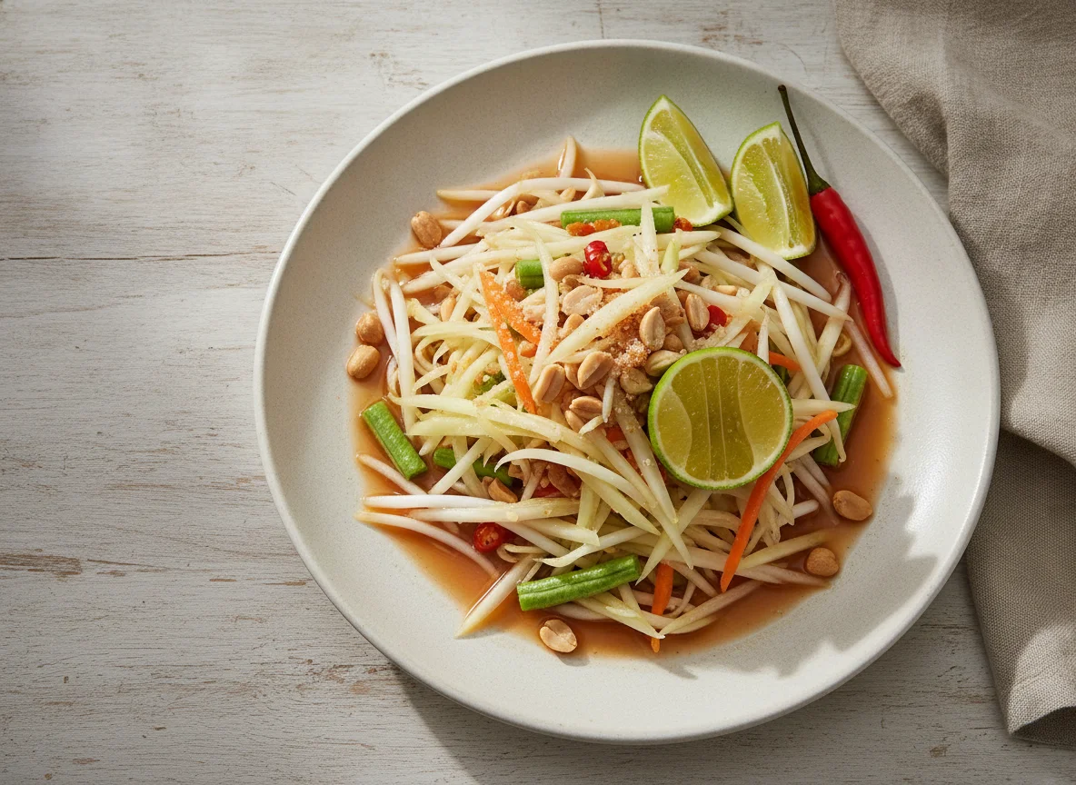 Som Tam (Thailändischer Papayasalat) photo