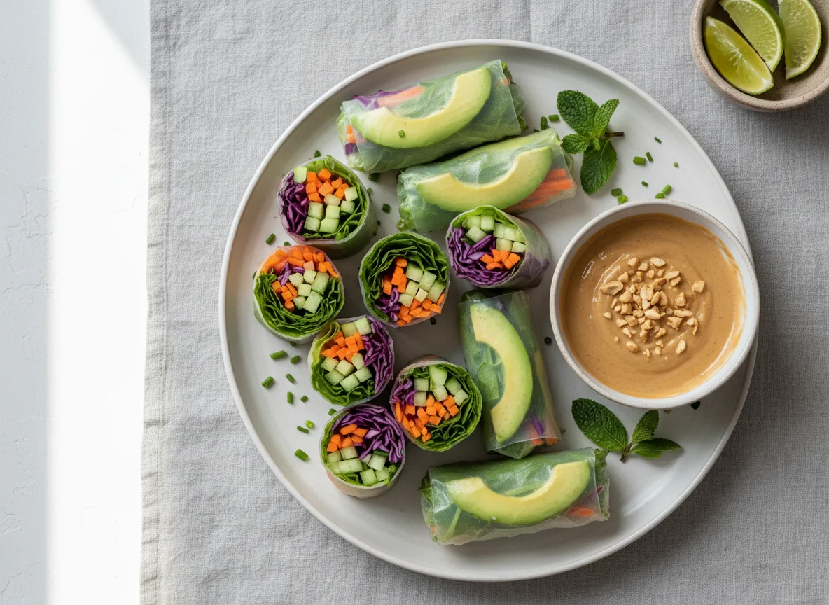 Sommerrollen mit Avocado photo