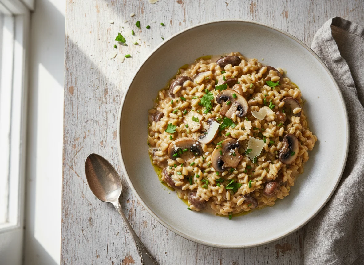Sonnenweizen-Pilz-Risotto photo