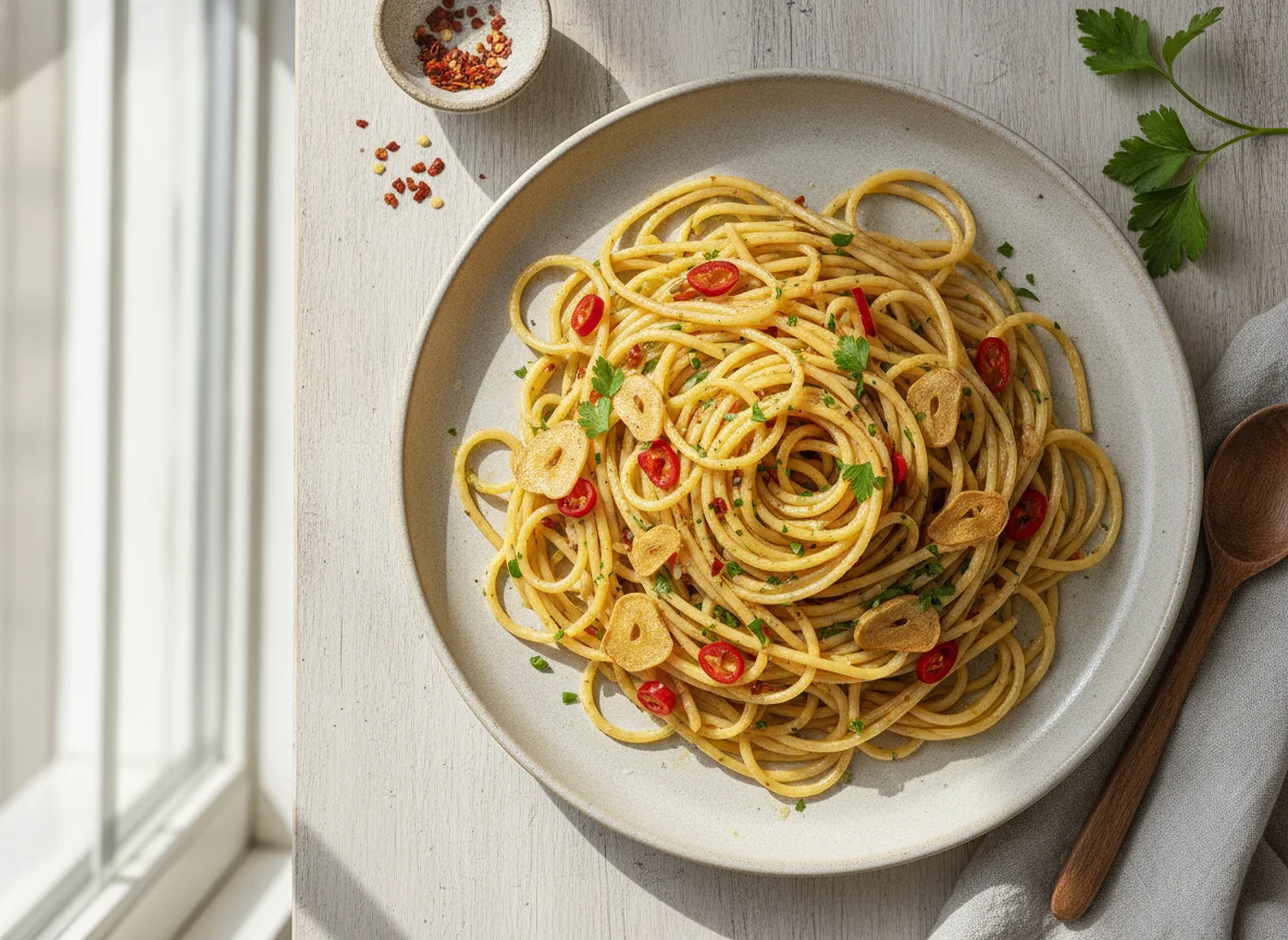 Spaghetti Aglio, Olio e Peperoncino photo