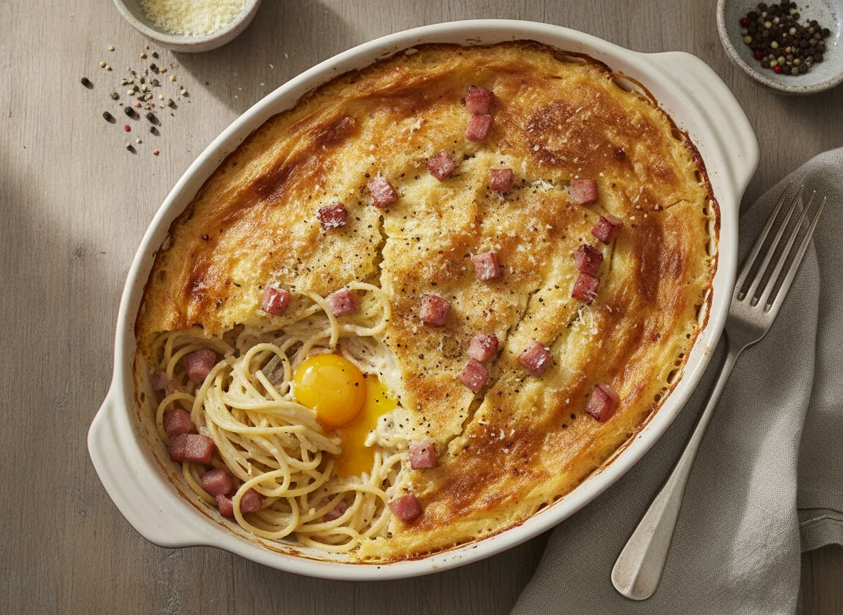 Spaghetti Carbonara Auflauf photo