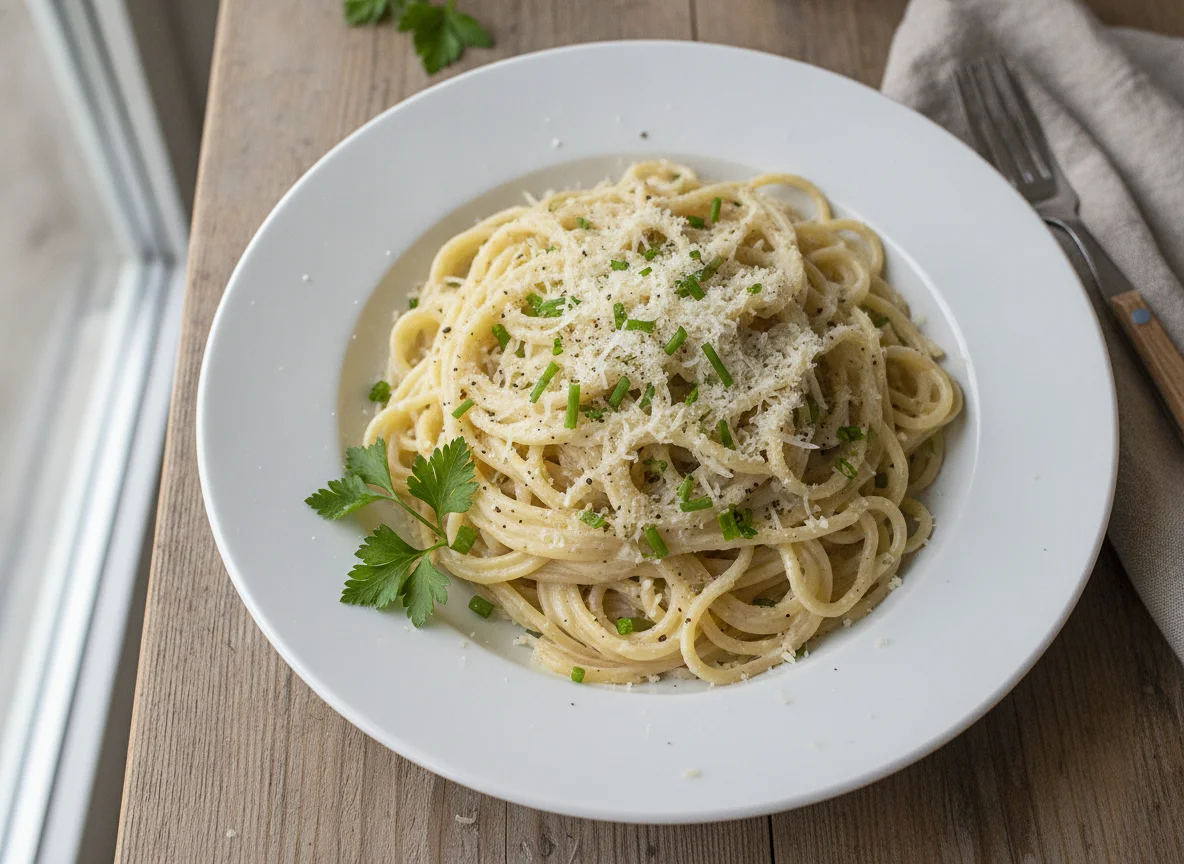 Spaghetti in Sahnesauce photo