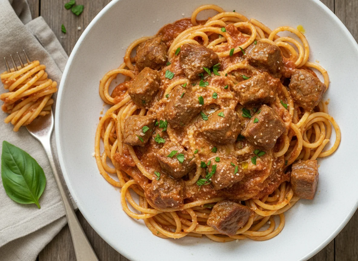 Spaghetti mit Fleisch-Tomatensauce photo