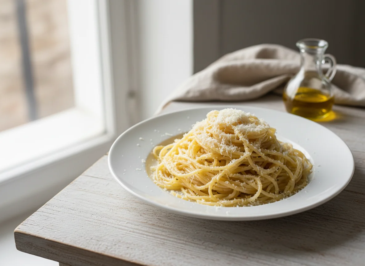 Spaghetti mit Parmesan photo