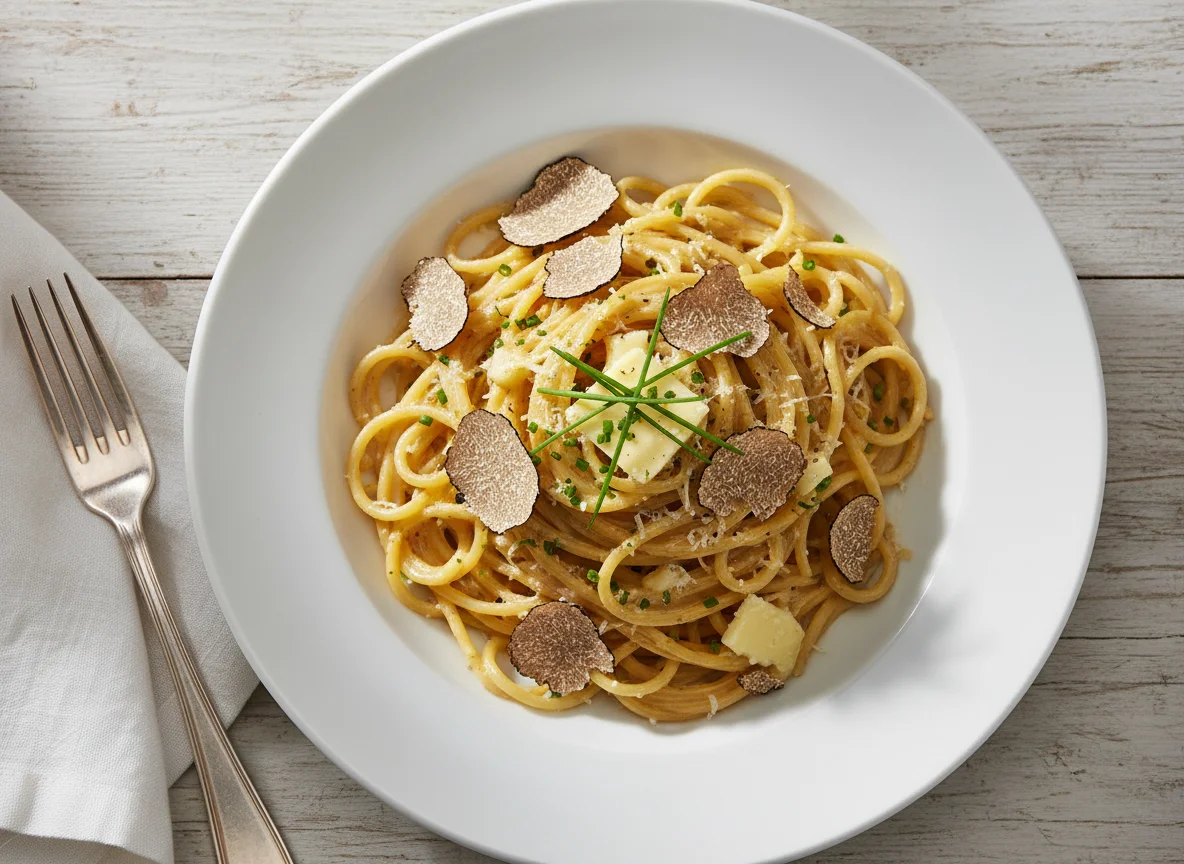 Spaghetti mit Trüffel photo