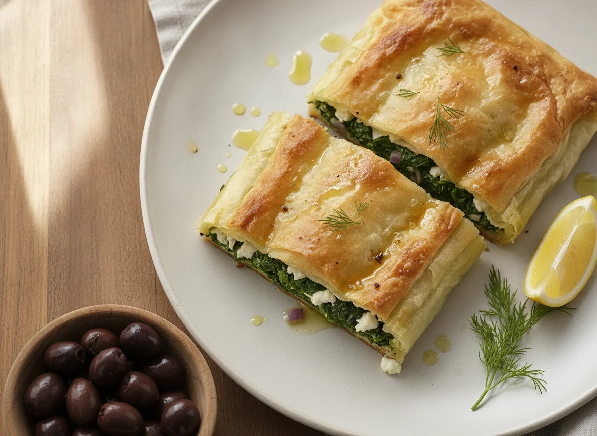 Spanakopita (Spinat-Feta-Strudel) photo