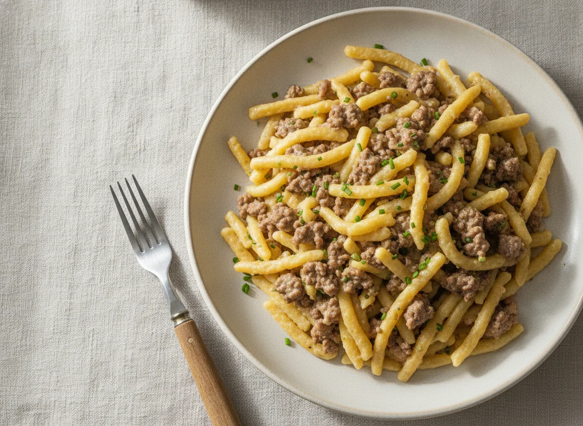 Spätzle mit Hackfleisch photo