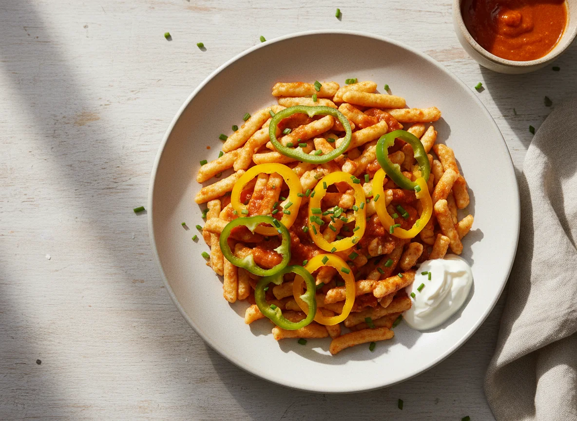 Spätzle mit Paprikasauce photo