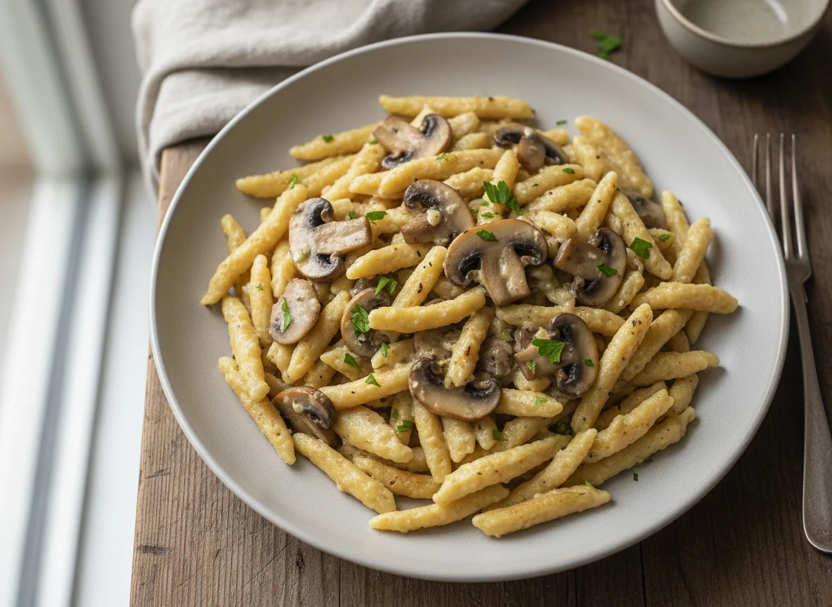 Spätzle mit Pilzen photo
