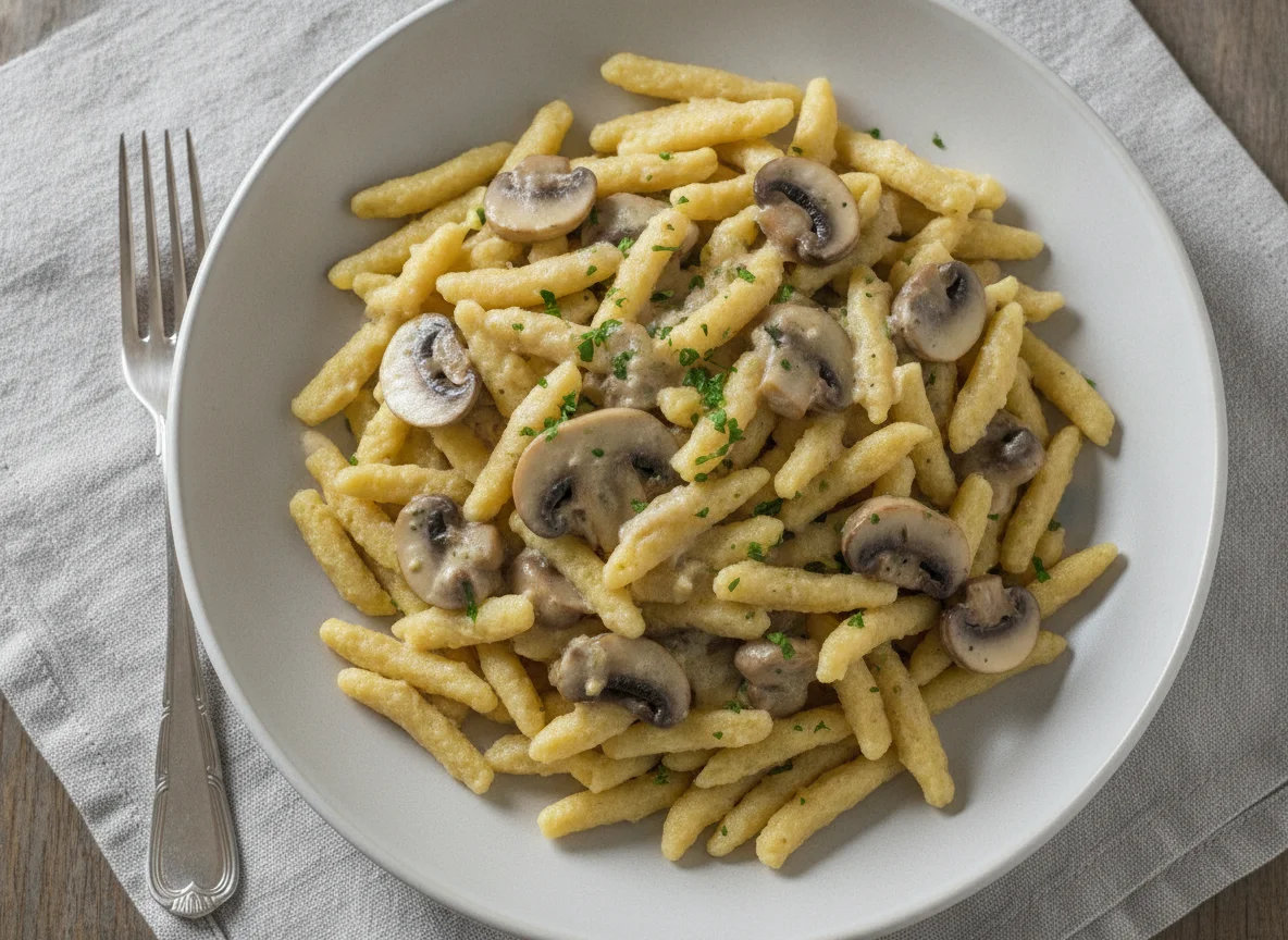 Spätzle mit Pilz-Rahmsauce photo