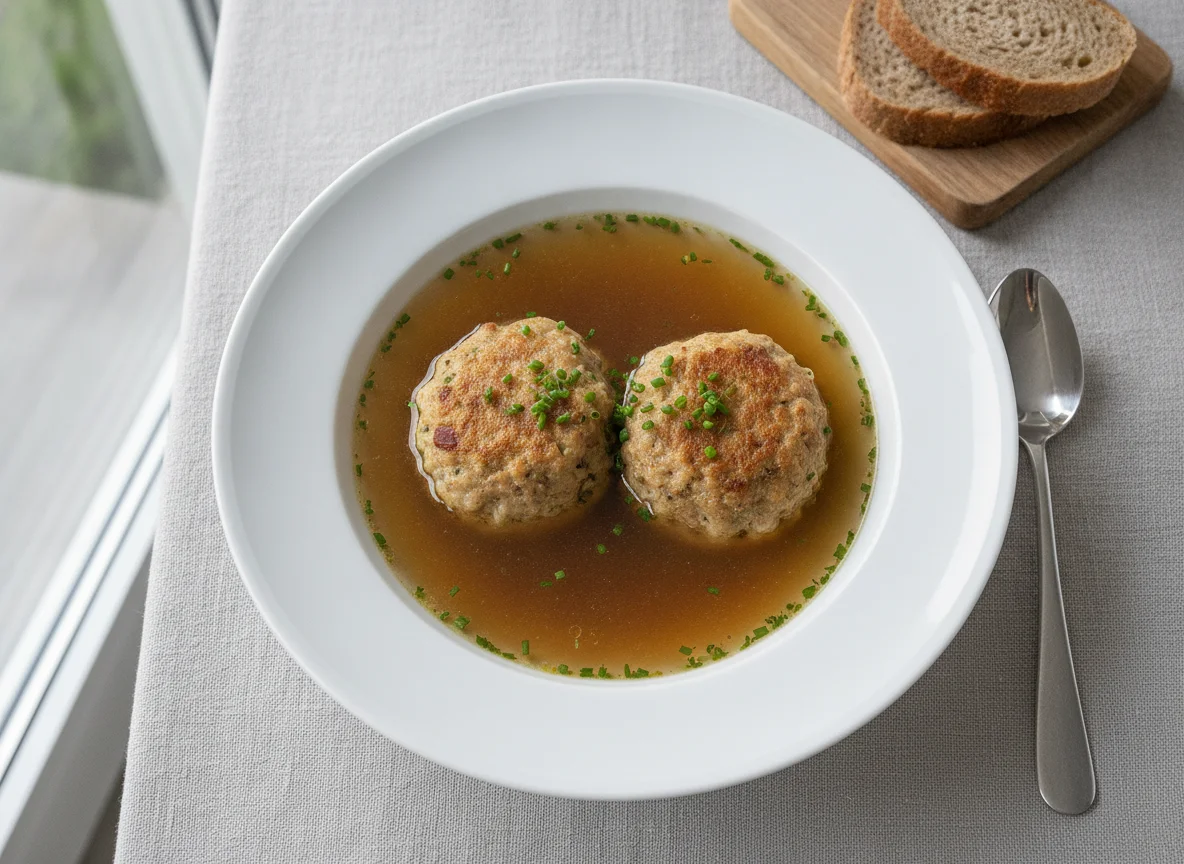 Speckknödelsuppe photo