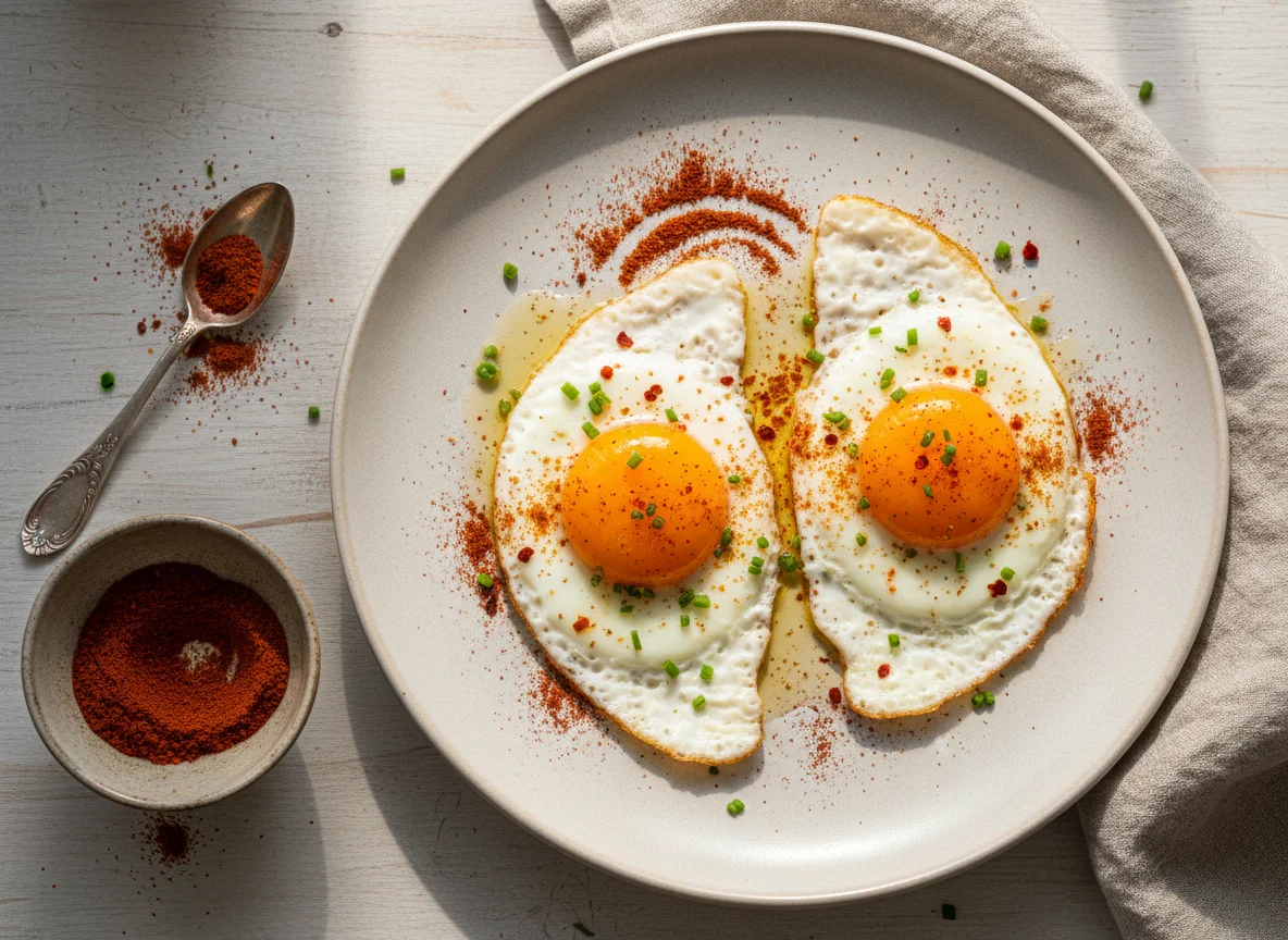Spiegeleier mit Paprika photo