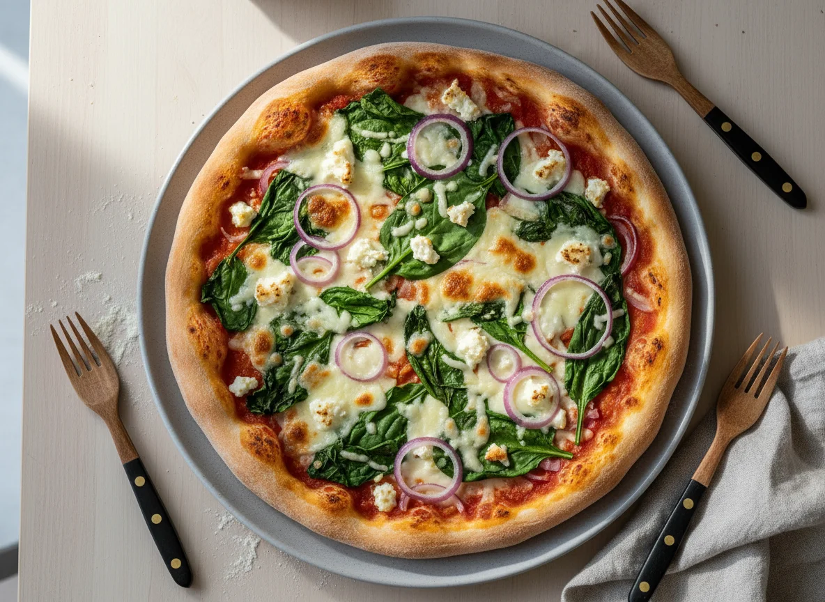 Spinat-Feta-Pizza photo