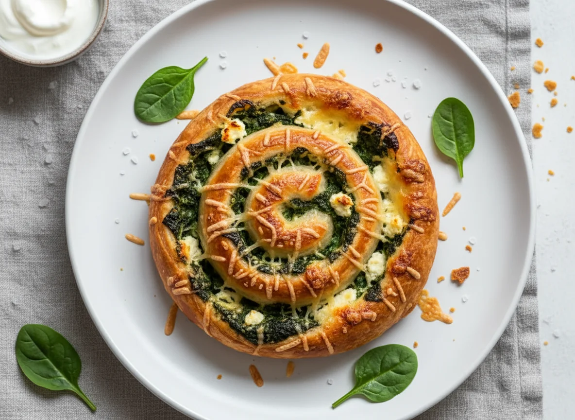 Spinat-Käse-Schnecke photo