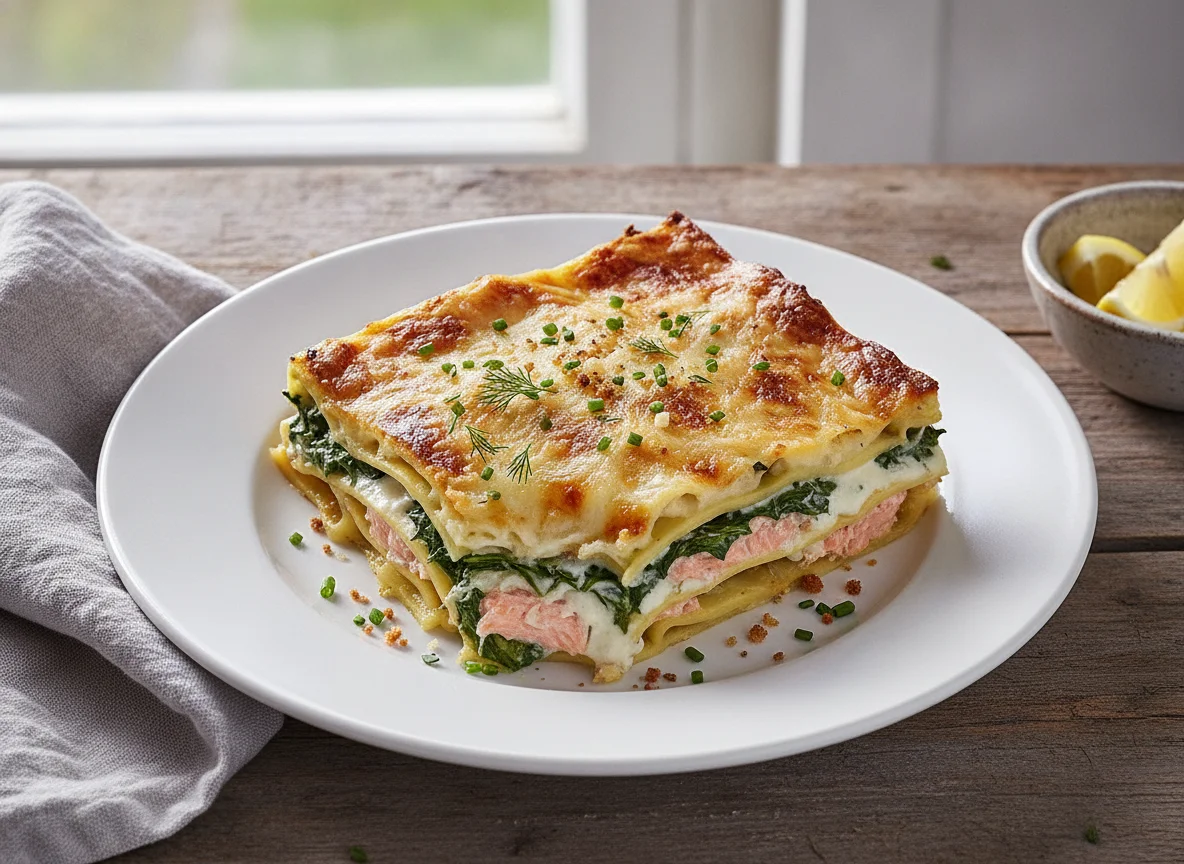 Spinat-Lachs-Lasagne photo