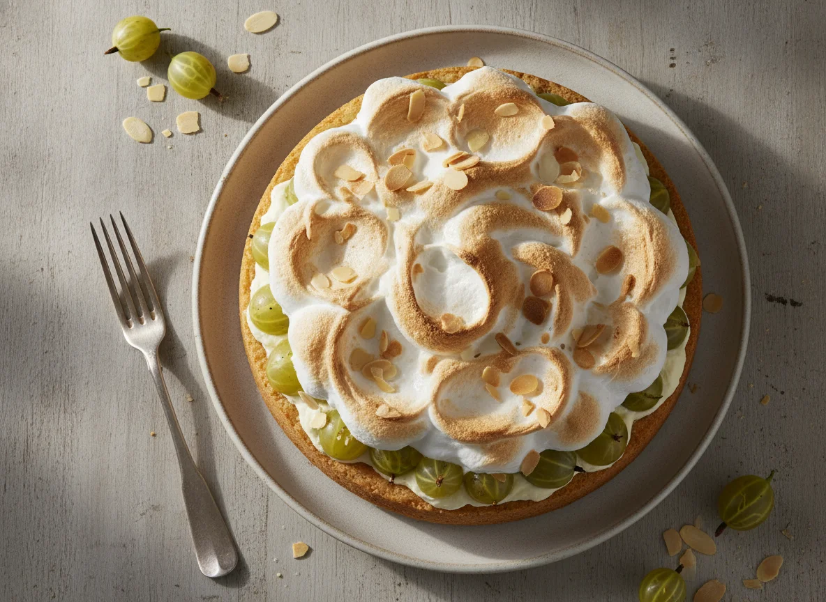 Stachelbeer-Baiser-Torte photo
