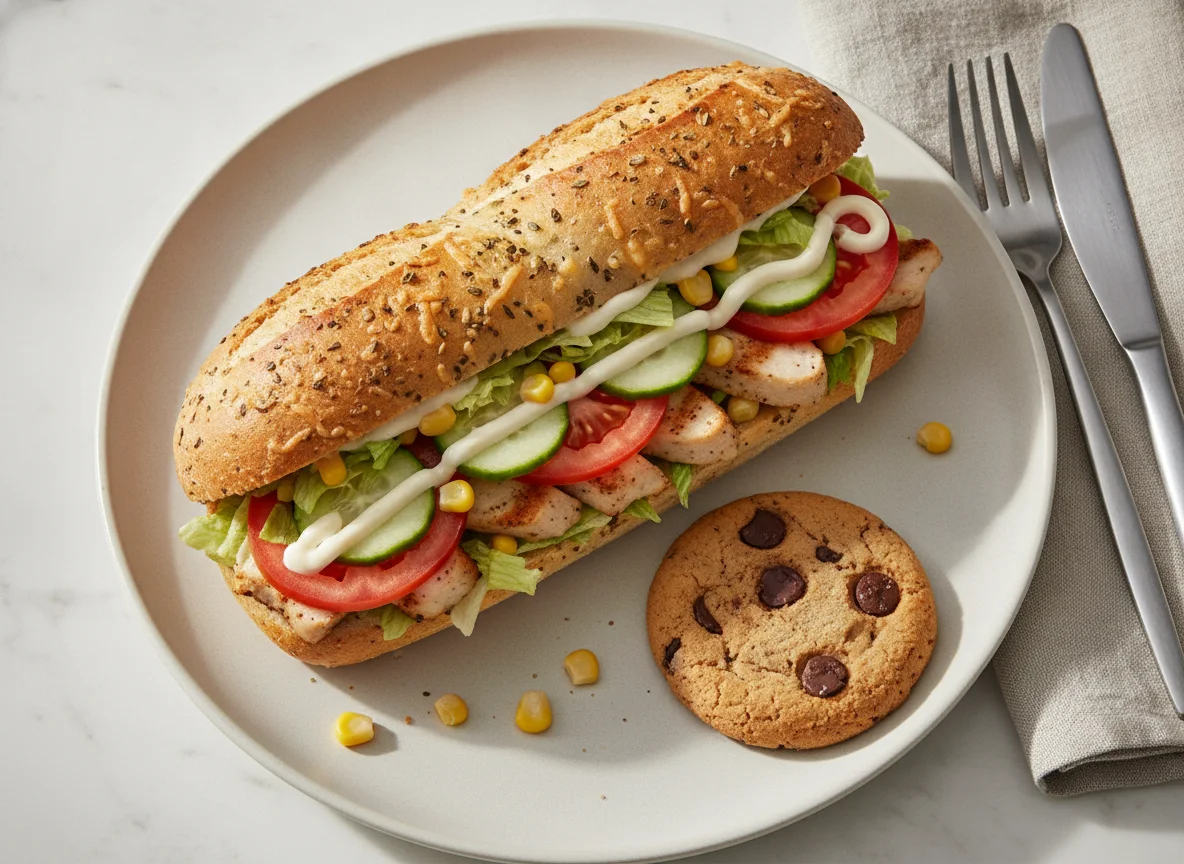 Subway Sandwich mit Cookie photo