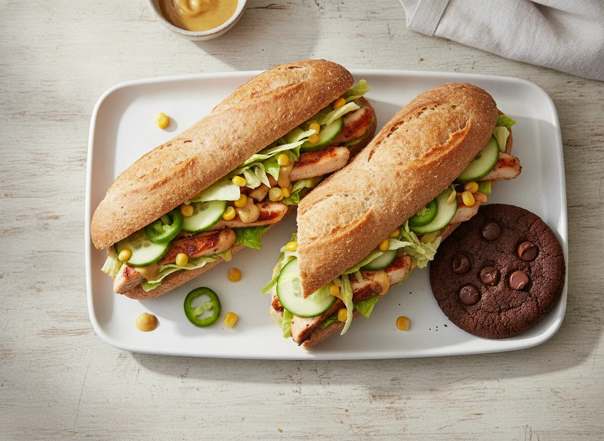 Subway Sandwich mit Schokoladenkeks photo