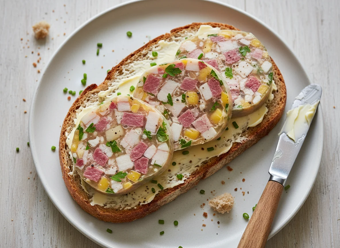 Sülze auf Brot photo