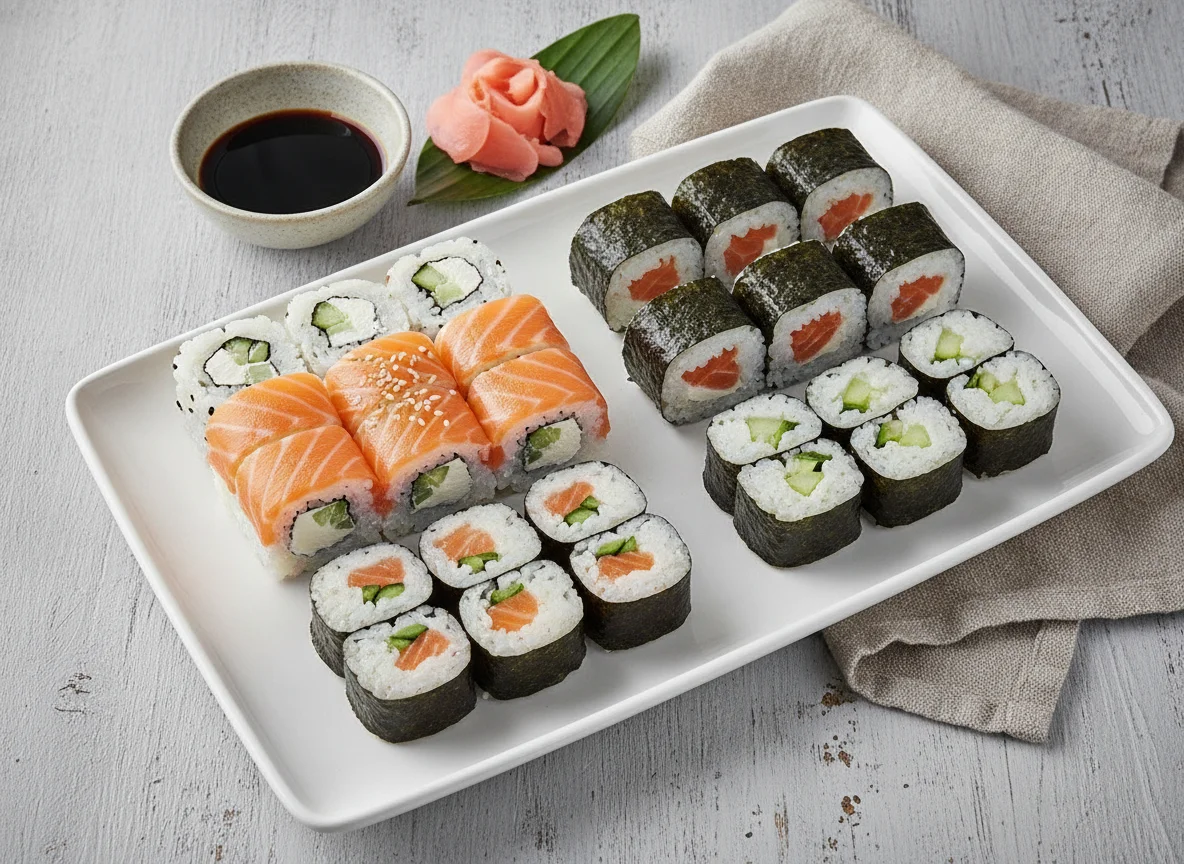 Sushi Maki Mix (Lachs und Gurke) photo
