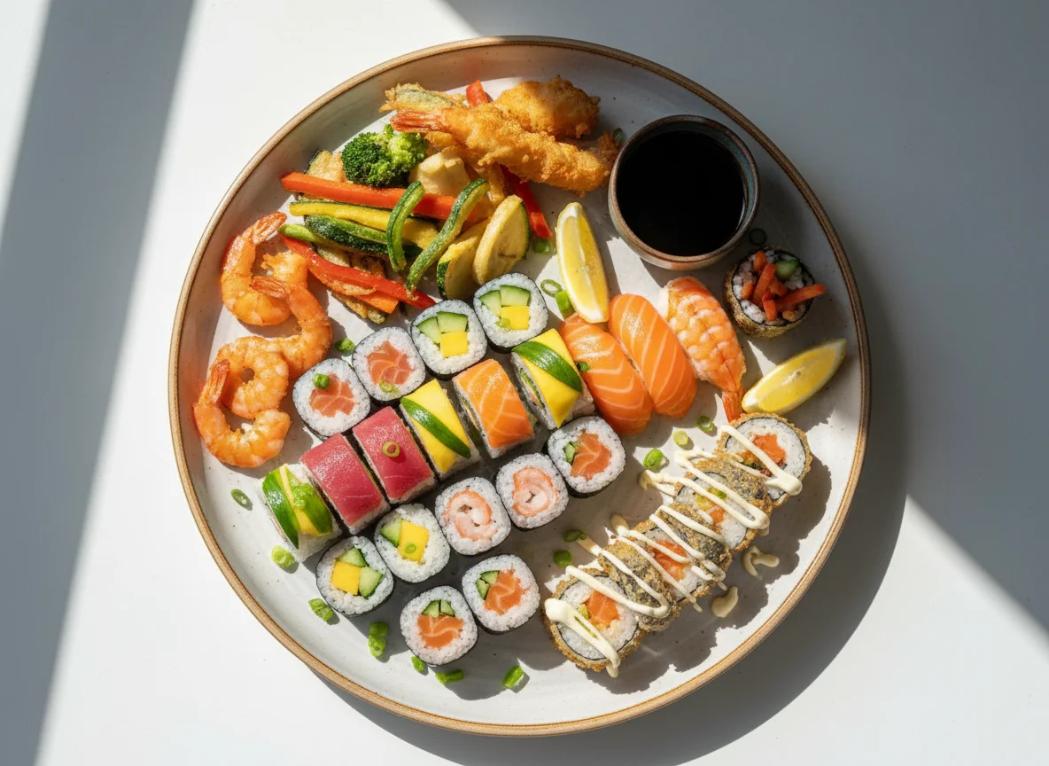 Sushi und Tempura Platte photo