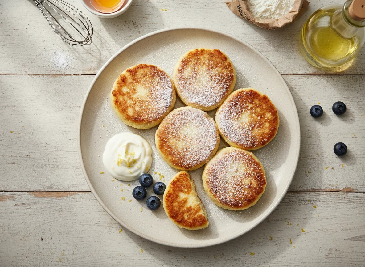 Syrniki (Quarkpfannkuchen) photo