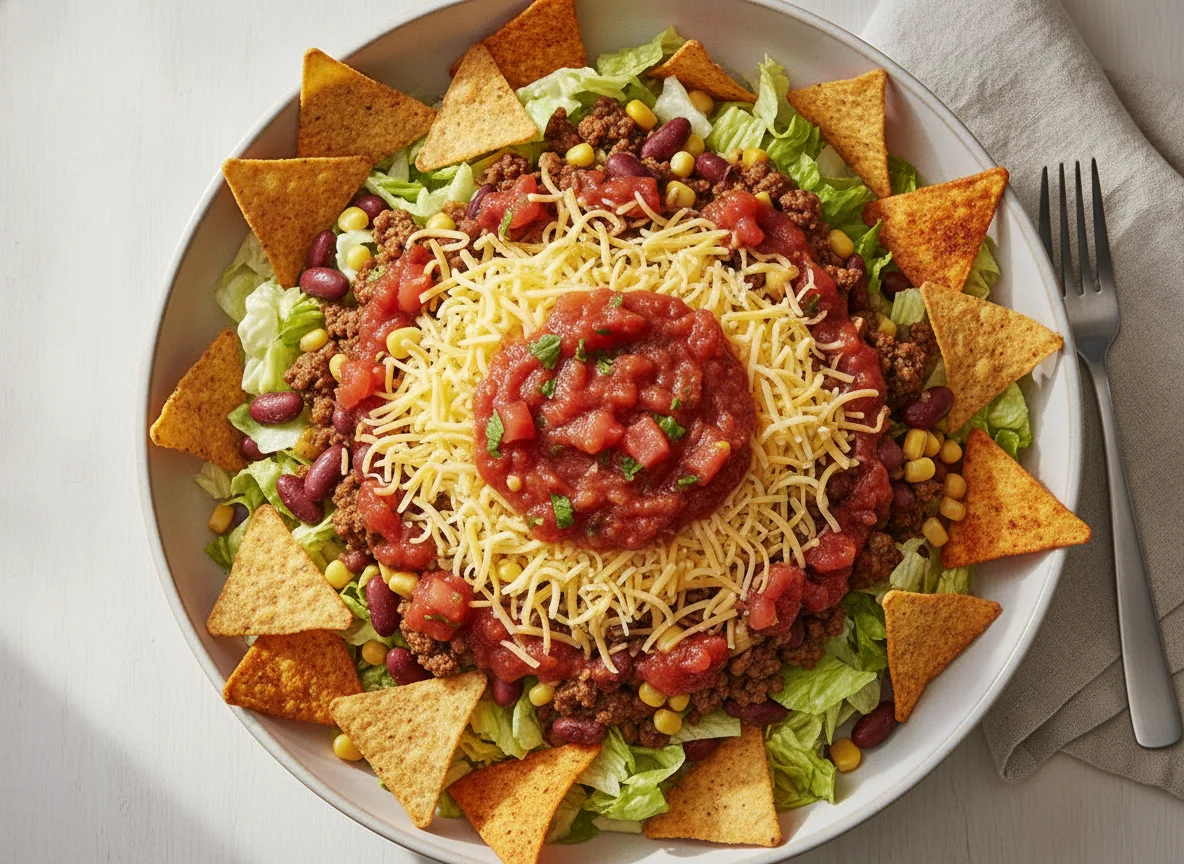 Taco Salat mit Tortilla-Chips photo