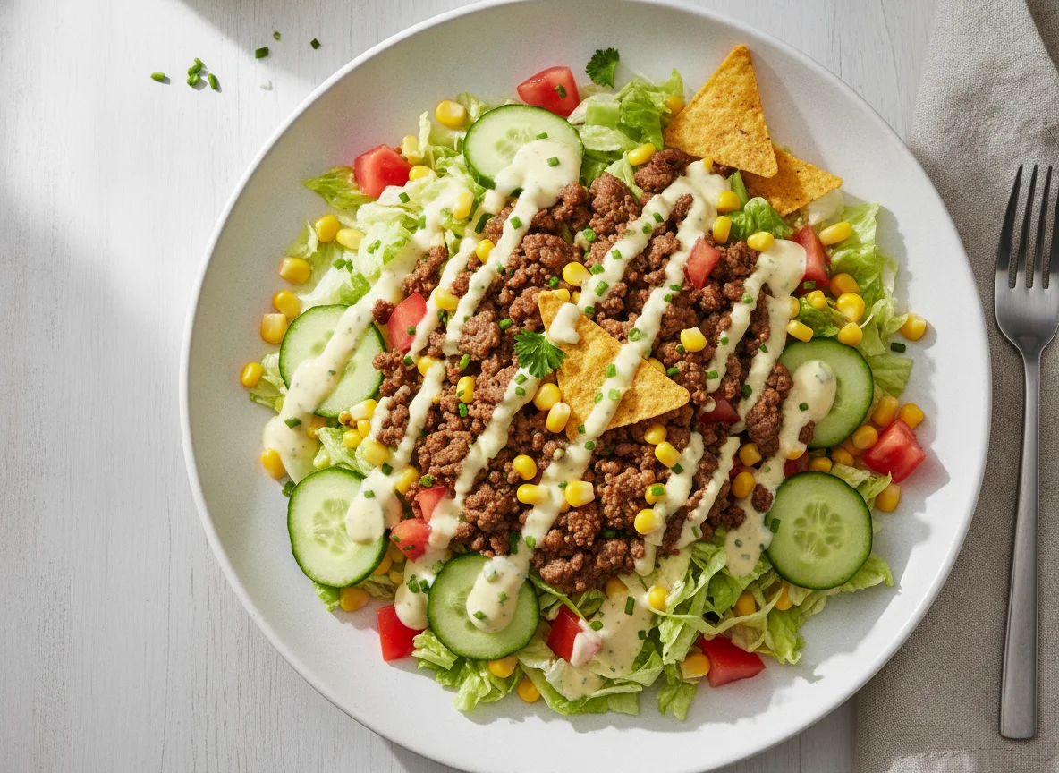 Taco-Salat mit Hackfleisch photo