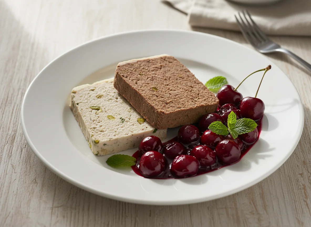 Terrine mit Kirschkompott photo