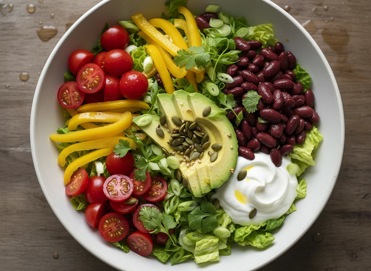 Texmex-Salat mit Avocado photo