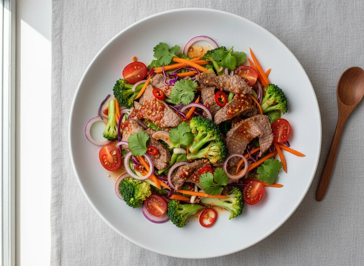 Thailändischer Rindfleischsalat photo