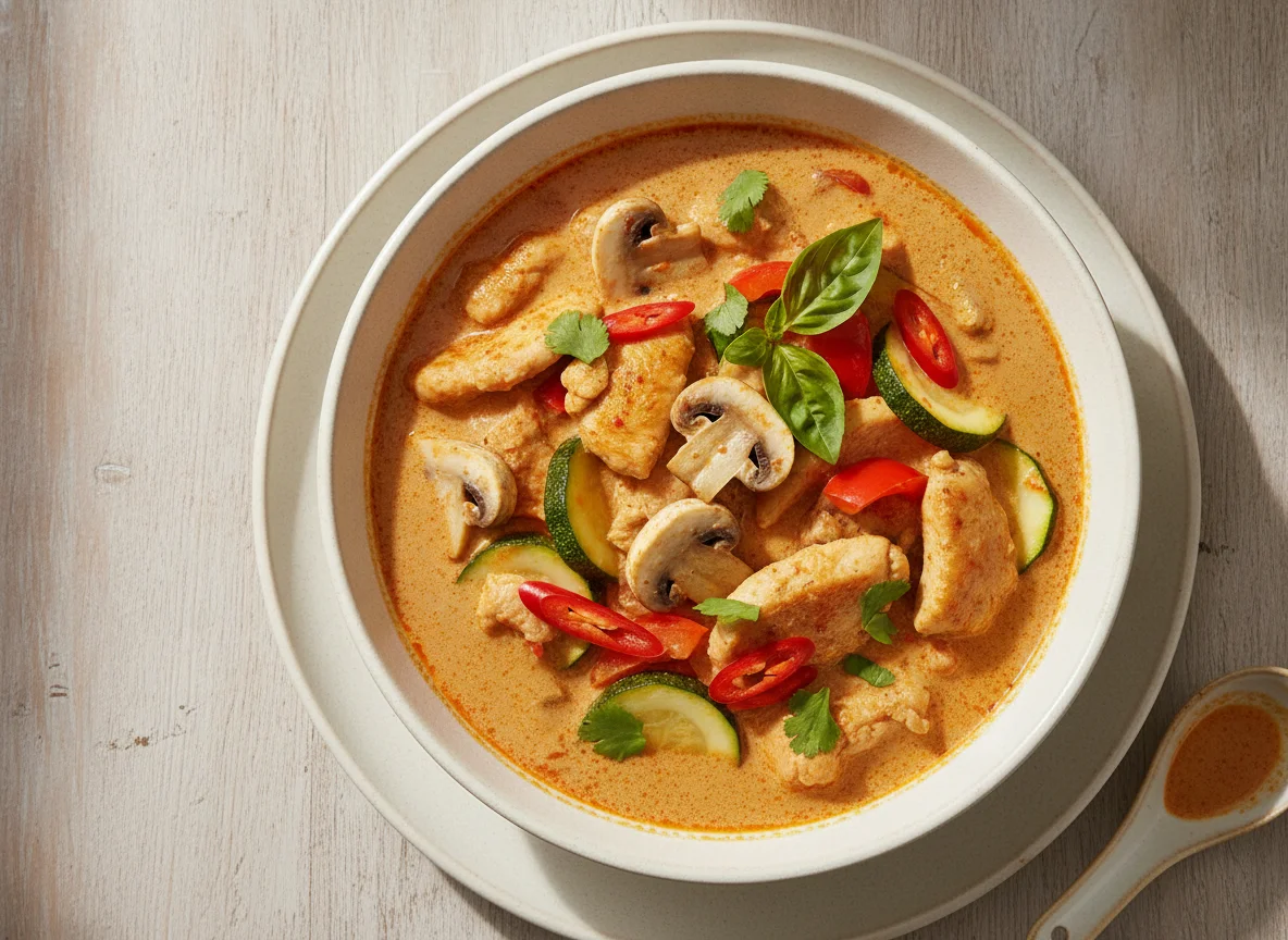 Thailändisches Rotes Curry mit Hähnchen photo