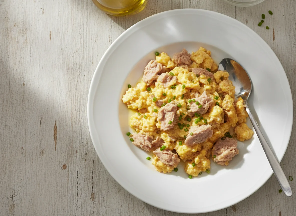 Thunfisch mit Rührei photo
