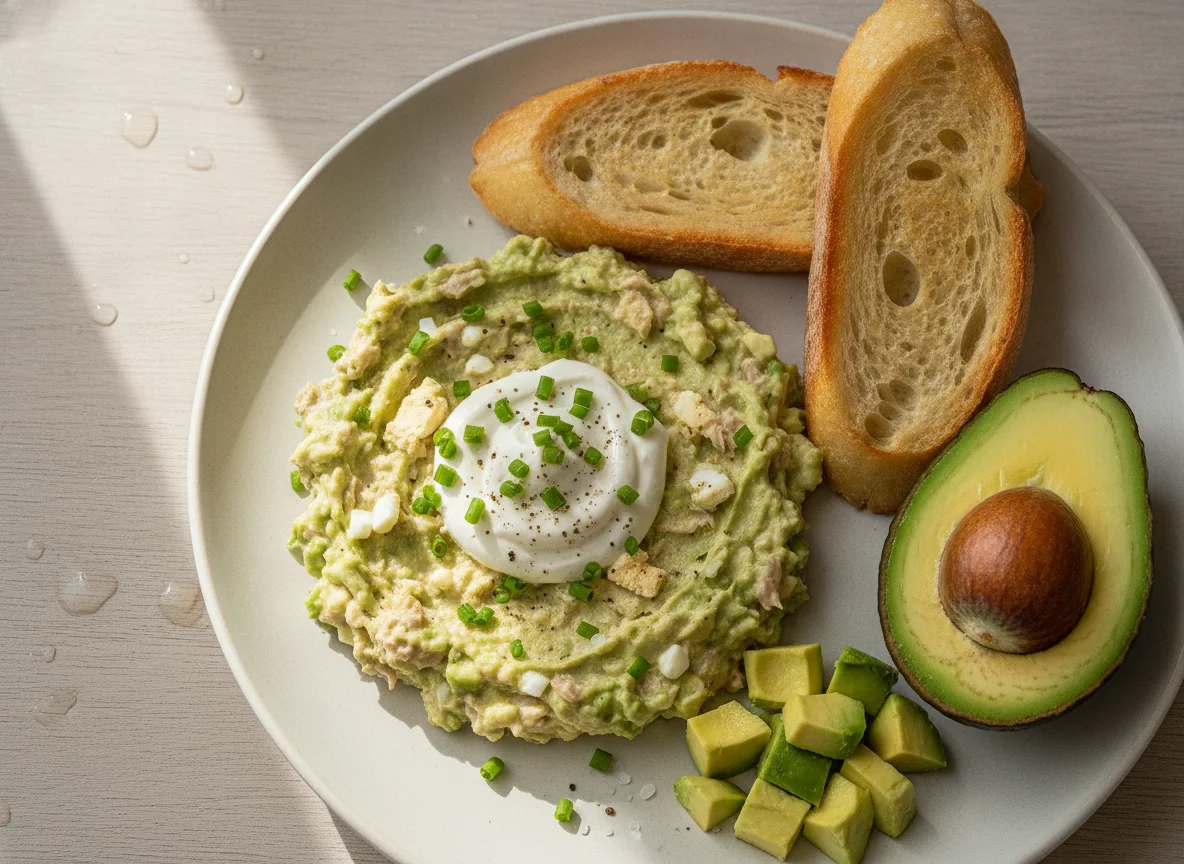 Thunfisch-Ei-Creme mit Avocado photo