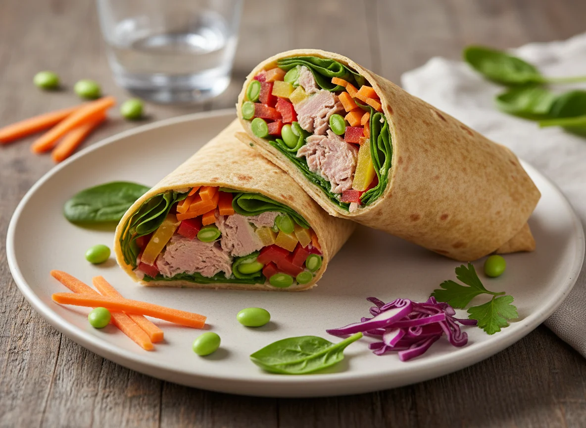 Thunfisch-Gemüse-Wrap photo