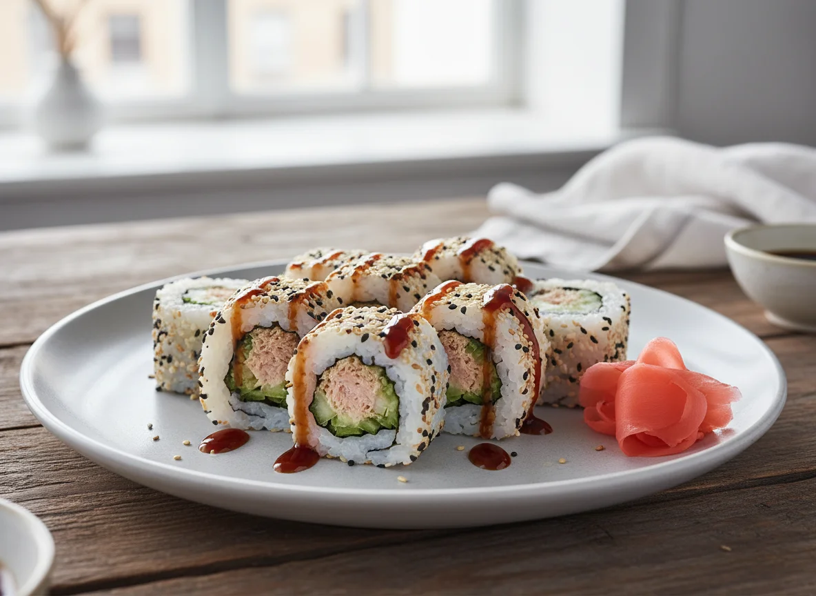 Thunfisch-Gurken-Uramaki photo