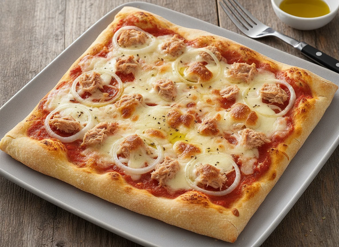 Thunfisch-Pizza-Schnitte photo