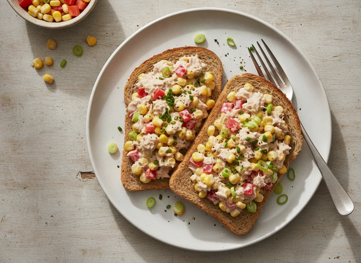 Thunfischsalat auf Toast photo
