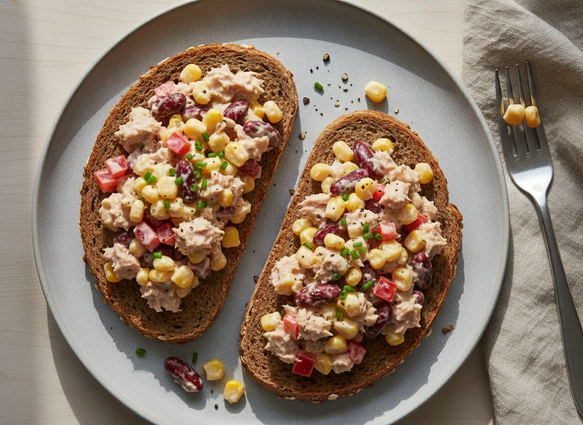 Thunfischsalat auf Vollkornbrot photo
