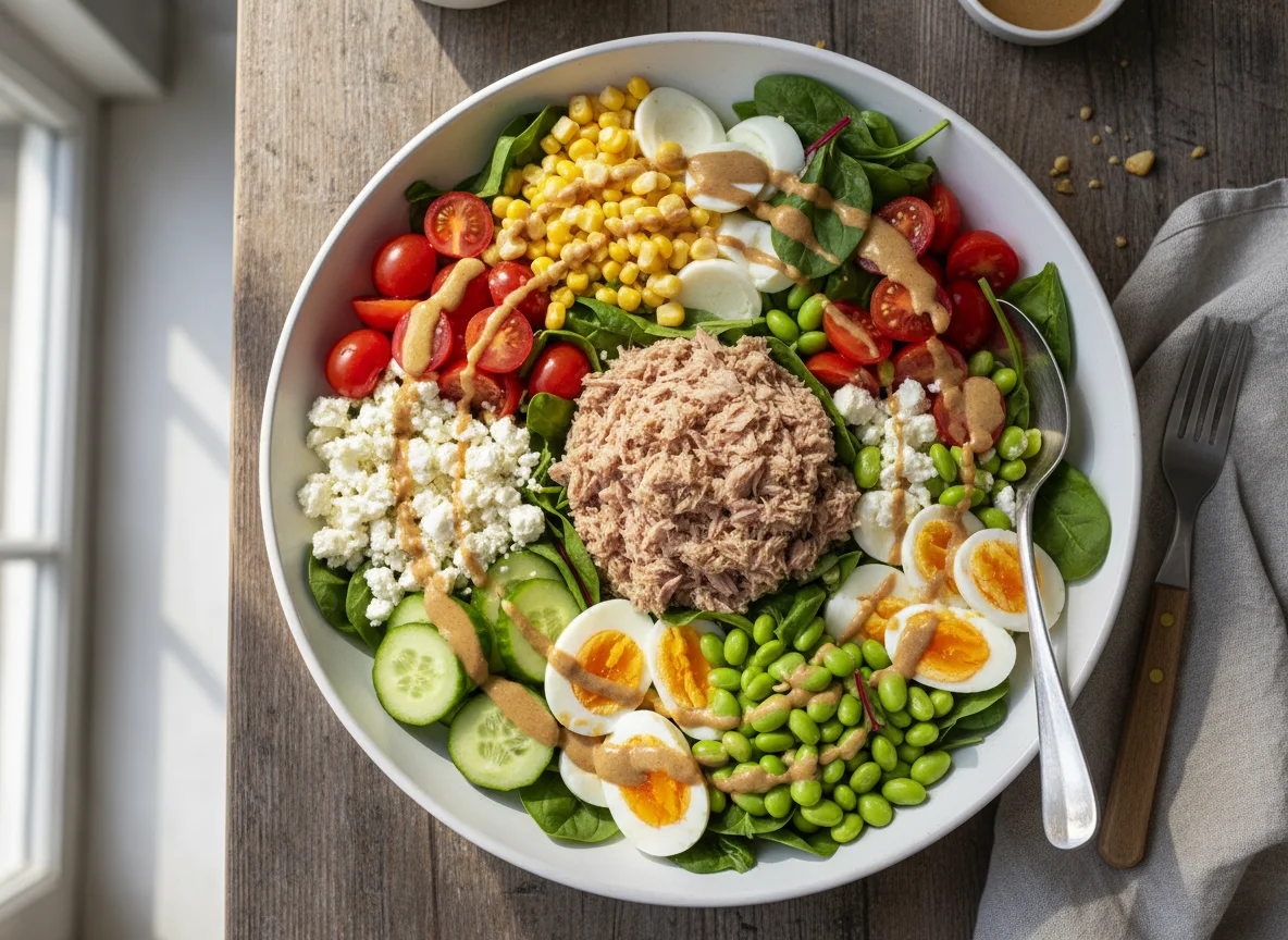 Thunfischsalat mit Erdnussdressing photo