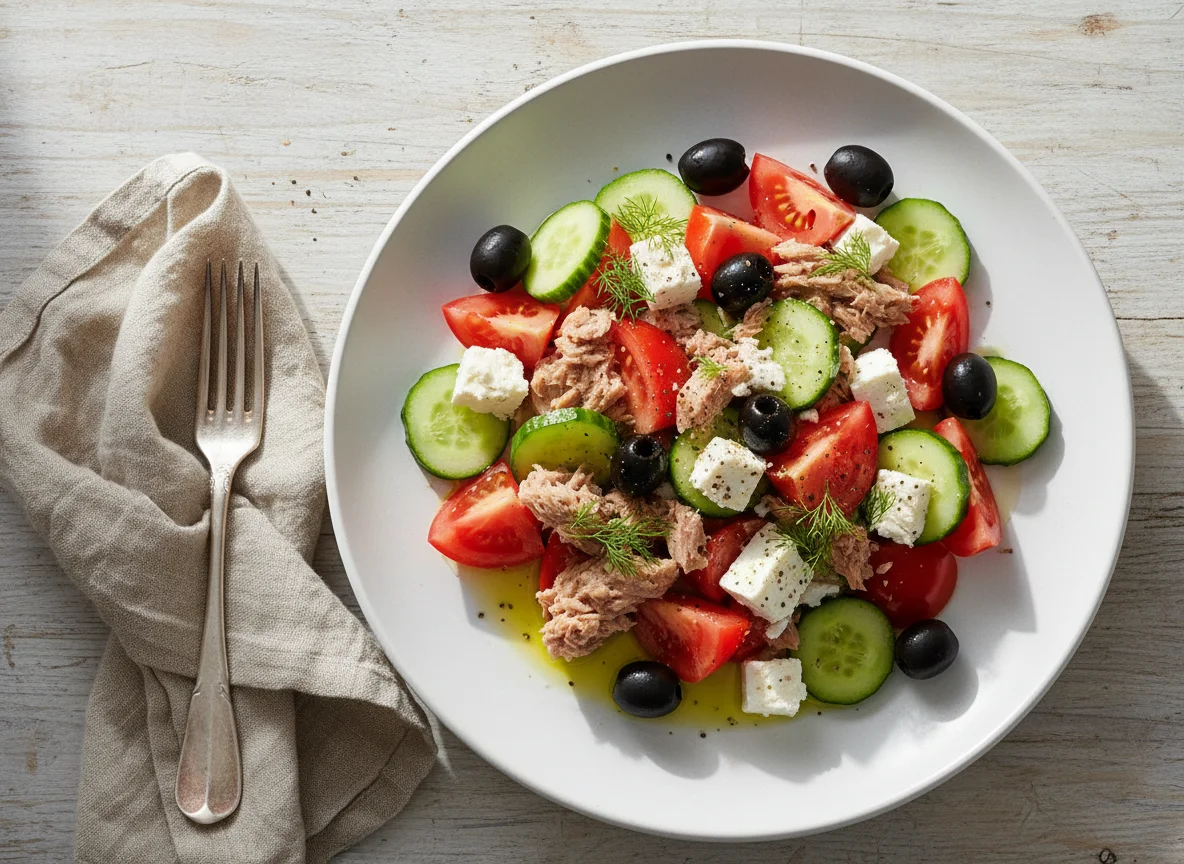 Thunfischsalat mit Feta photo